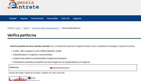 Verifica partiva iva online italiana e comunitaria: ricerca codice fiscale