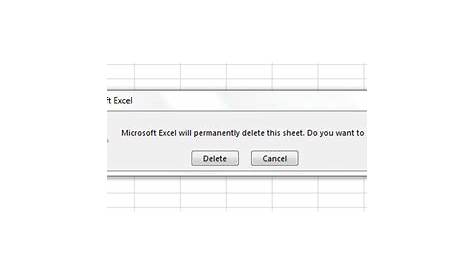 Supprimer la feuille de calcul Excel via macro et VBA sans aucune requête