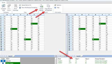 Excel Tabellen Vergleichen Tool – Vergleich von 2 Excel-Arbeitsmappen