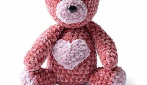 Velvet Valentine Crochet Bear Big Bernat Repeat Crafter Me
