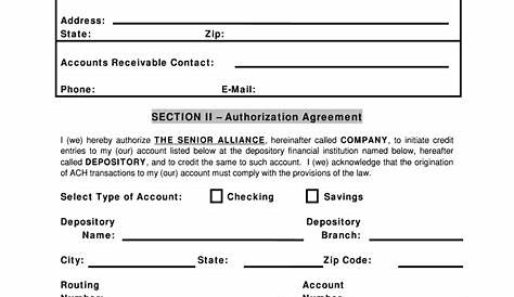 Fillable Vendor Ach/direct Deposit Authorization Form printable pdf