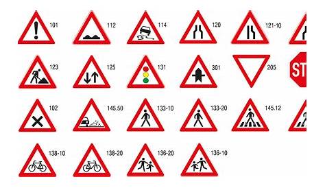 Achtung Radfahrer. Fahrrad auf rotes Dreieck. Verkehrsschild Vorsicht