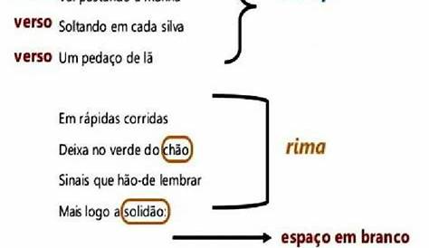 Verso, rima e estrofe. - Brainly.com.br