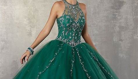 Resultado de imagem para vestidos de xv años color verde esmeralda