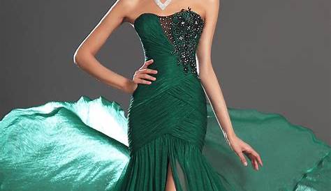 Verde esmeralda | Dresses, Strapless dress formal, Formal dresses