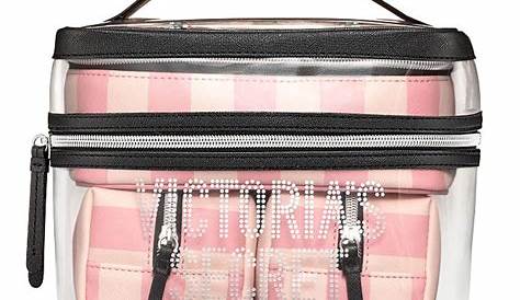 Victoria's Secret VS Stripe Makeup Bag | Makeup bag, Victoria secret
