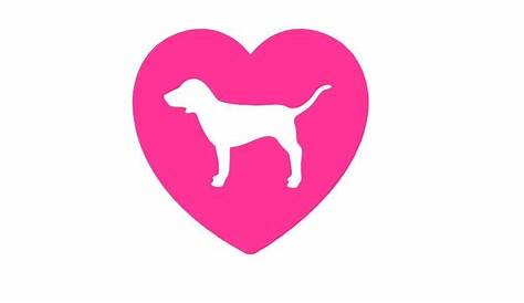 1 - LOVE PINK Victoria Secret Dog Heart Logo Sticker Emblem Vinyl