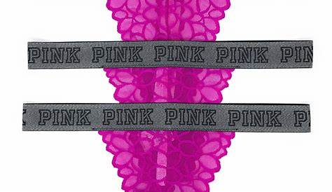 2 Nwt Pink victoria's secret logo thongs size S