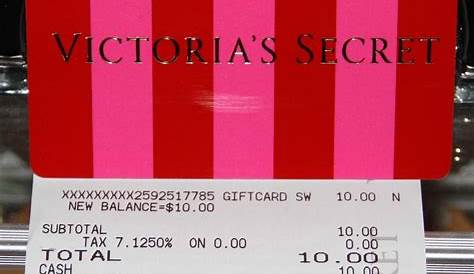 Victoria Secret Printable Gift Card - Printable World Holiday