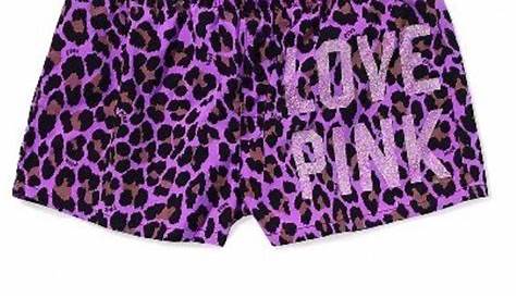 Pink Victoria’s Secret purple cheetah boxer shorts Victoria’s Secret