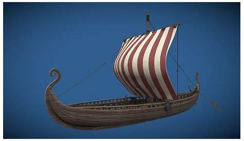 ship viking longship 3d model