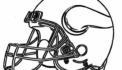 Football Helmet Vikings Minnesota Coloring Pages | Coloring pages