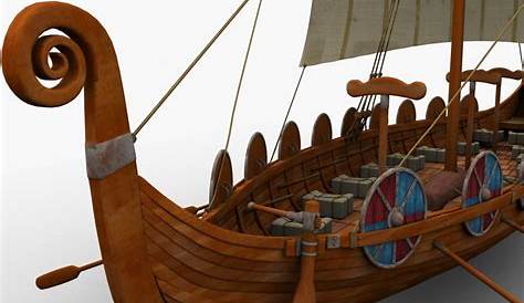 ship viking longship 3d model