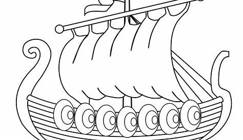 Drakkar - Ship of Vikings coloring page | Free Printable Coloring Pages