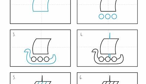 Basic Drawing Tutorial For Elementary | Basic drawing, Viking ship