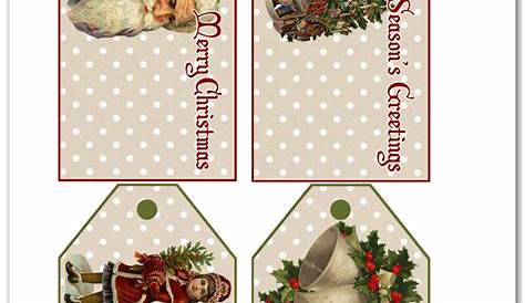 Free Printable Vintage Christmas Gift Tags - My So Called Crafty Life