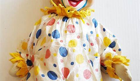Cute and Creepy Clown Doll. Vintage Retro 70s by ElevatedWeirdo