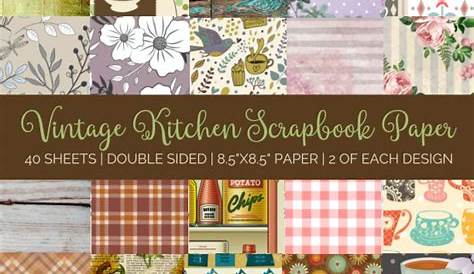 Vintage Kitchen - Digital Collage Sheet - Digital Paper - Decoupage