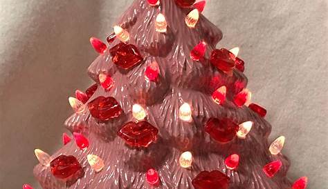 Vintage Light-up Ceramic Valentine's Day Heart Decoration Valentines Ornament Gift Tree With
