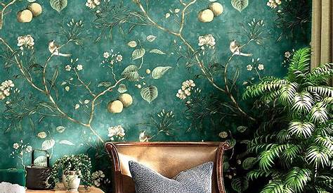 Antique Vintage Textured Floral Wallpaper Retro Blossom Trail Wall