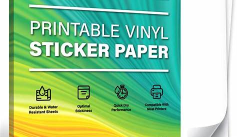 Buy Printable Vinyl Sticker Paper for Inkjet Printer - Glossy White