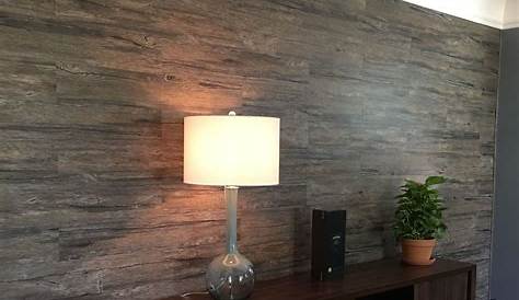 a wall done in vinyl floor planks. Vinyl flooring, Home decor, Plank