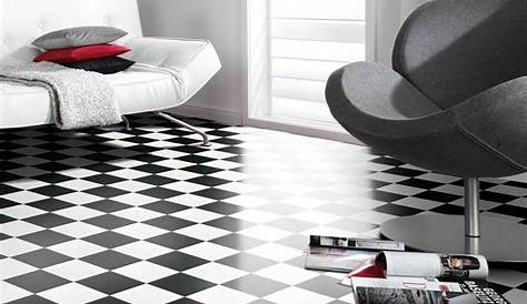 Black and White Checkered Vinyl Flooring Atrafloor