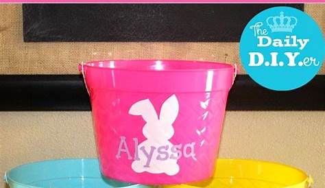 Vinyl Ideas For Easter Baskets Diy The Crafting Chicks In 2021 Personalized