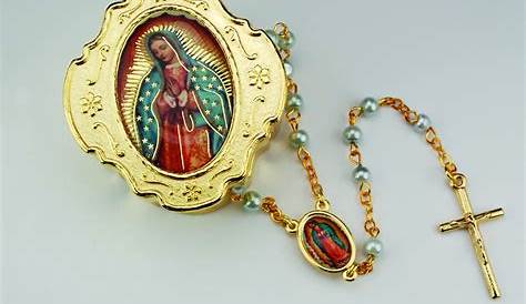 Rosario de madera Virgen de Guadalupe