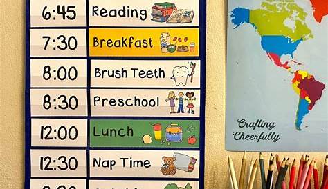 Printable Visual Daily Routine Preschool - Picture Schedule Cards For