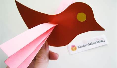 Vogel basteln aus Papier: einfache Anleitung und Vorlage für Kinder