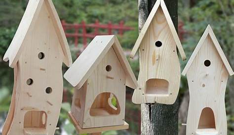 Vogelhaus Nistkasten-Bausatz-Vogelvilla-zum selbst bemalen