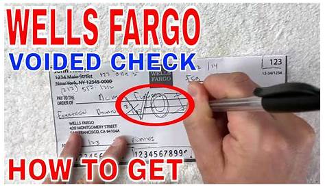 Wells Fargo Void Check - well fargo direct deposit authorization form