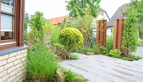 Vorgarten Sichtschutz Bepflanzung Gärten Geradlinig Gestaltet Gartengestaltung, Garten