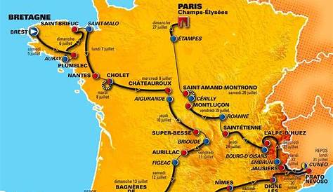 Paris Map Tour De France Route - United States Map