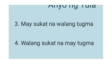 Tula Na Walang Sukat Ngunit May Tugma