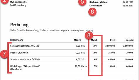 Rechnungsinhalte