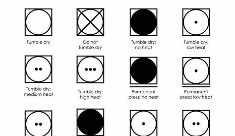 Complete set of laundry symbols. 335158 Vector Art at Vecteezy