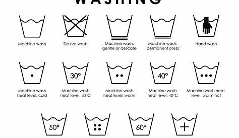 NO STAINS: Textile symbols of washing
