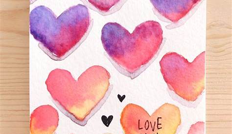 Watercolor Valentine Cards Diy ’s Day S