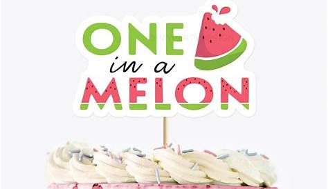 Watermelon Cake Topper Set Watermelon Themed Happy Birthday Etsy