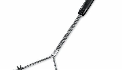 Weber Bbq Grill Brush 6493 Original Stainless Steel 3 Sided With 21 Inch