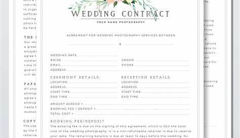 Wedding Florist Contract Template SampleTemplatess SampleTemplatess