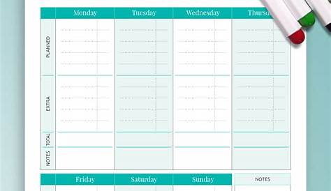 Weekly Budget Template Pdf