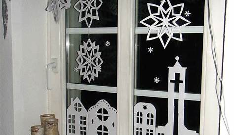 Weihnachts-Fensterdeko aus Papier Das ist die Weihnachtsdekoration für