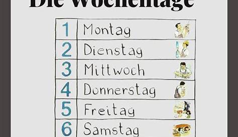 Welcher Tag ist heute? | Deutsch lernen, Wochentage, Wortschatz