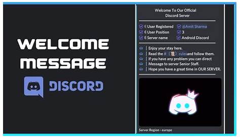 Discord Welcome Template