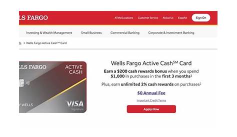 [Confirmed] Wells Fargo To Release 'Active Cash' 2% Credit Card on July