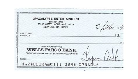 Wells Fargo Check Template