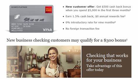 Wells Fargo, Get a $300 Bonus When You Open a Business Checking Account